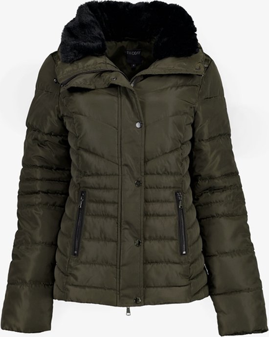 Sherpa Fleece Gevoerde Winterjas Dames - Warm Gewatteerde Puffer Jas Met Capuchon