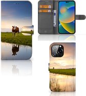 Smartphone Hoesje iPhone 14 Pro Max Flip Case Koe