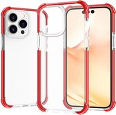 Coque Apple iPhone 14 Pro - Mobigear - Série Full Bumper - Coque arrière en plastique rigide - Rouge - Coque adaptée pour Apple iPhone 14 Pro