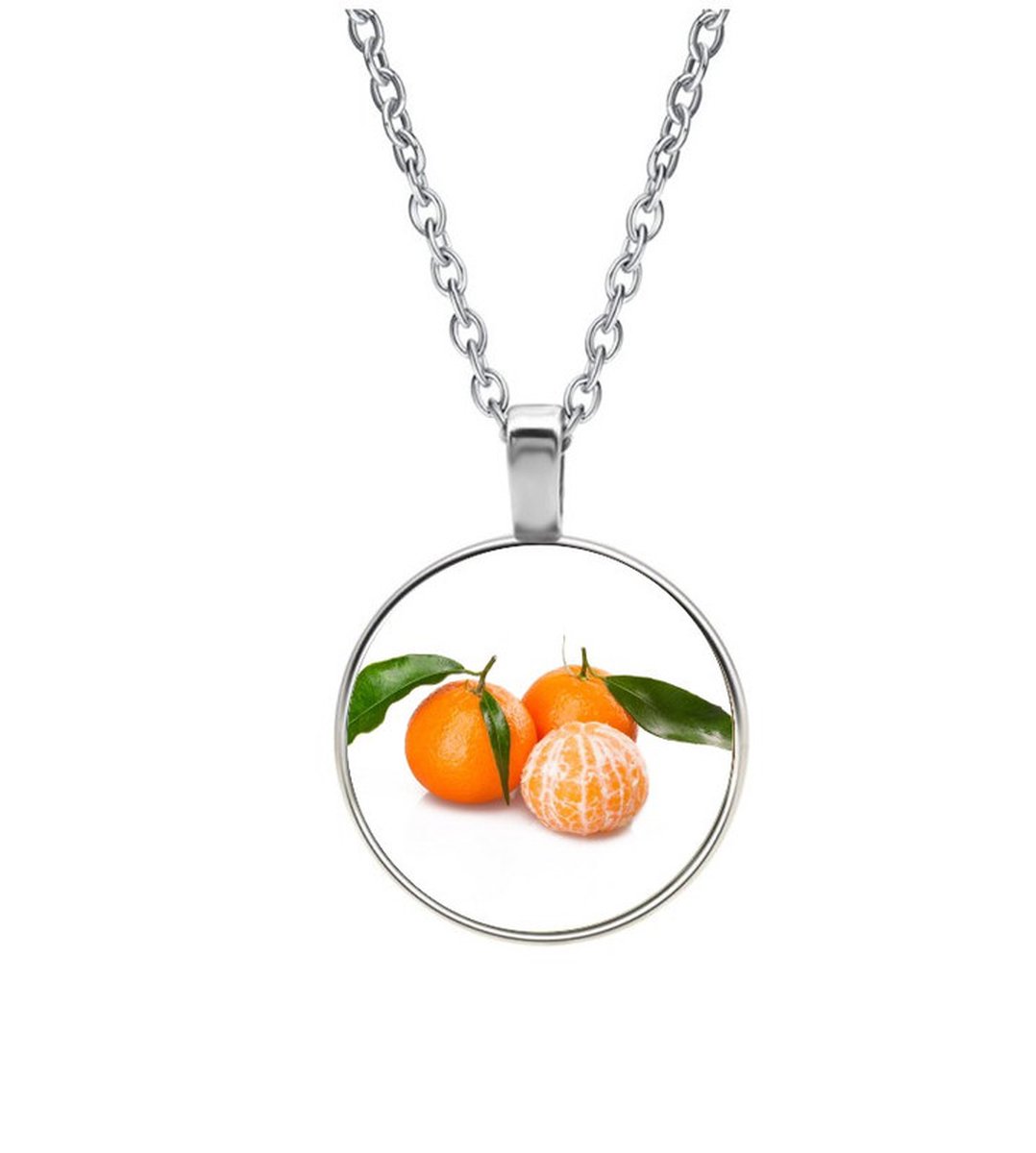 Ketting Glas - Mandarijnen