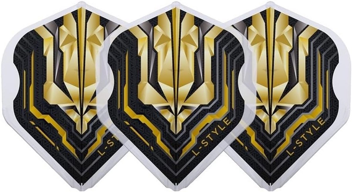 Standaard Darts Flights Transparant Goud