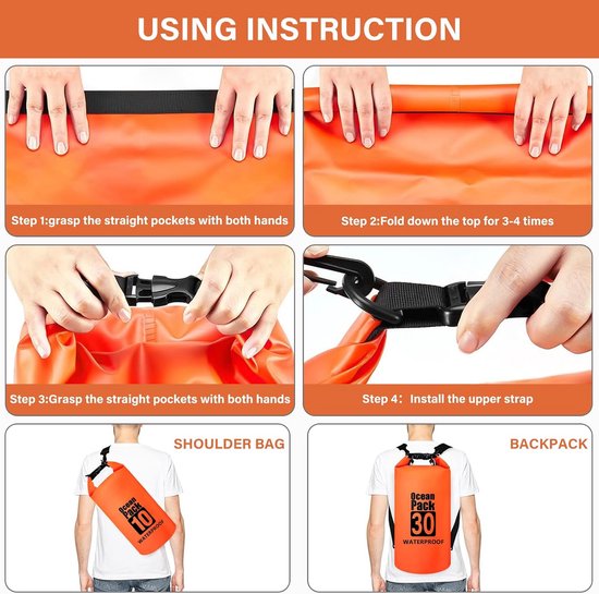 2L Waterdichte Dry Bag – Rolsluiting Voor Telefoon, Sleutels En Waardevolle Spullen – Rood – Ideaal Voor Kajak, SUP, Strand En Reizen
