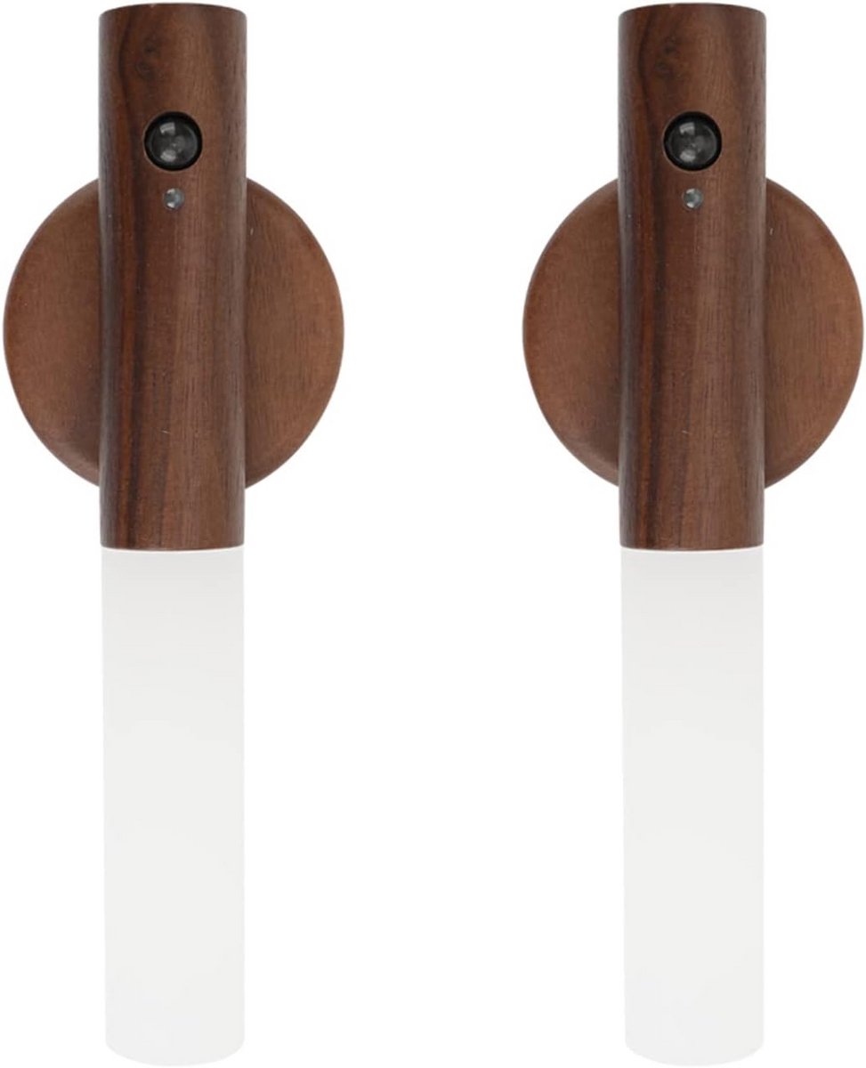 2 Stuks Draadloze Wandlamp met Bewegingssensor en Oplaadbare Batterij