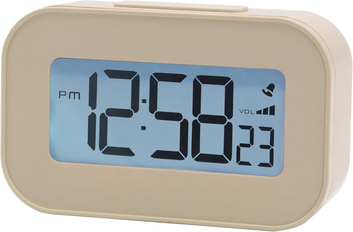 Digitale Wekker met LCD-Display, Witte Achtergrondverlichting en Snooze Functie