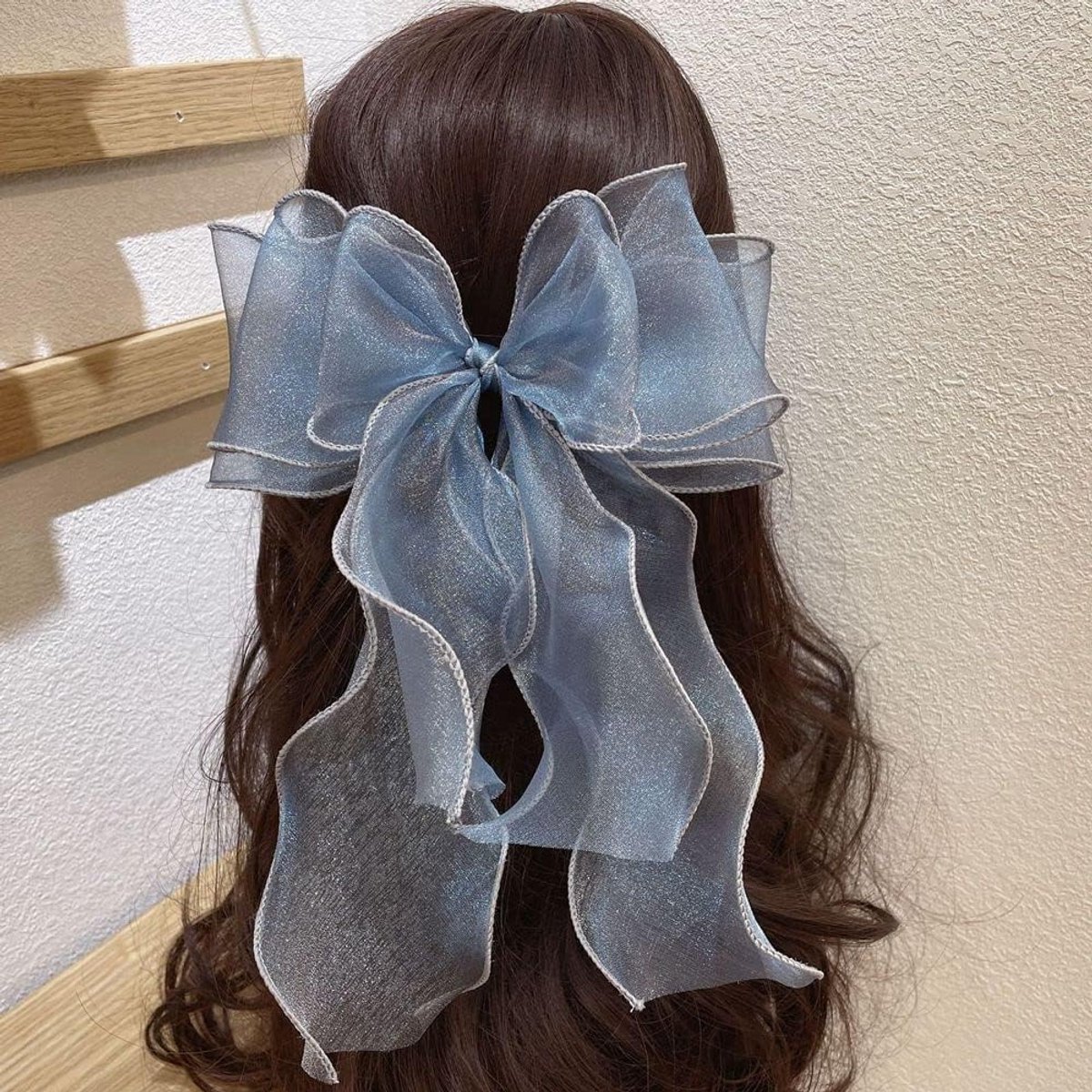 Grote Organza Haarstrik Haarspeld voor Meisjes en Dames - Feest & Bruiloft Accessoire