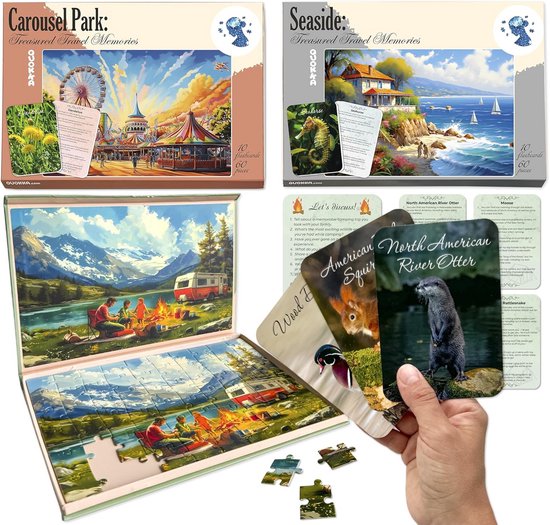 4 verpakkingen grote stukken puzzel voor volwassenen - dementie 36 stukjes puzzels voor oudere volwassenen, Alzheimer's puzzels geheugen- en cognitieve spelletjes voor oudere senioren