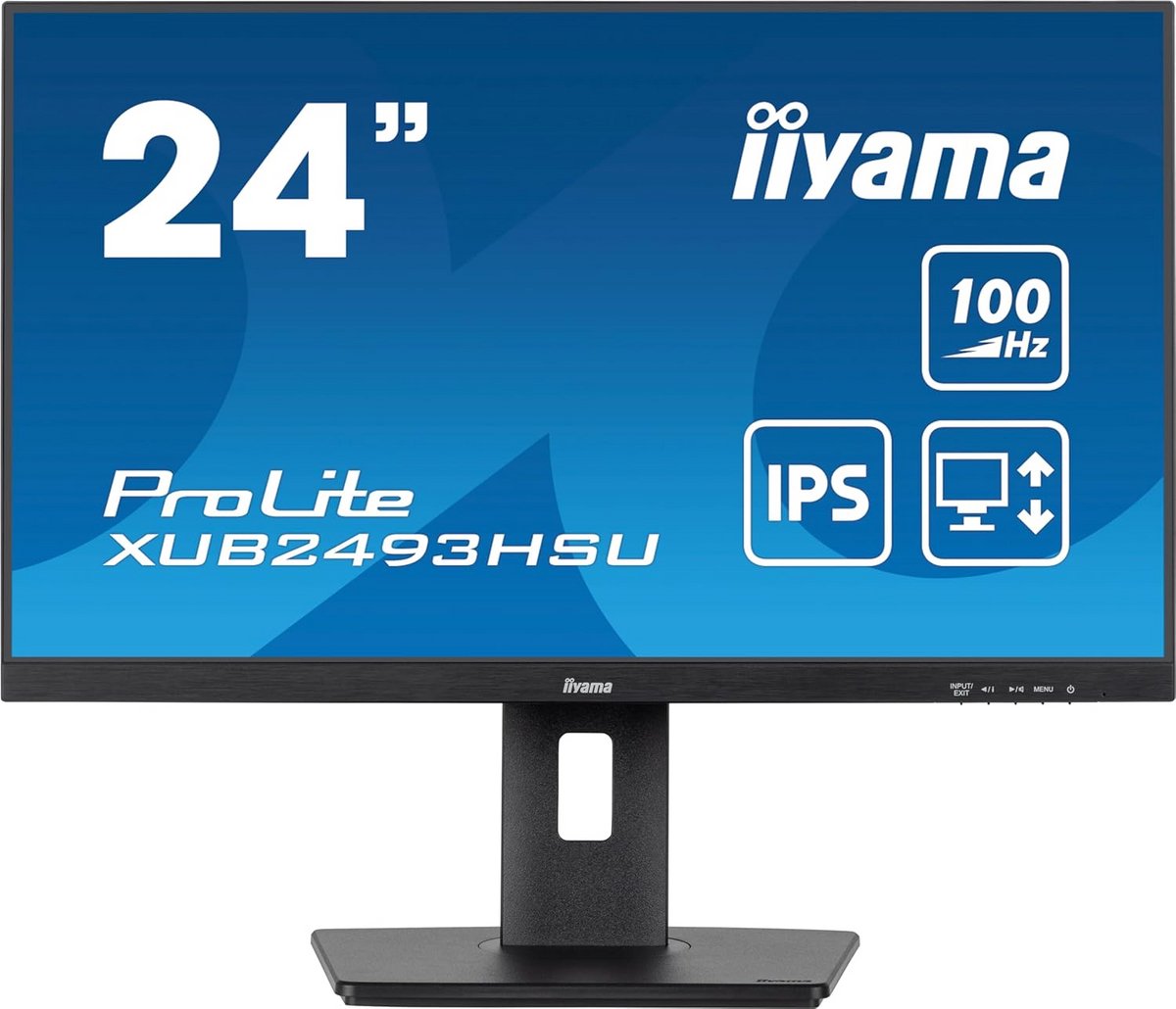 24 Inch IPS Monitor met 100Hz Verversingssnelheid en USB-Hub