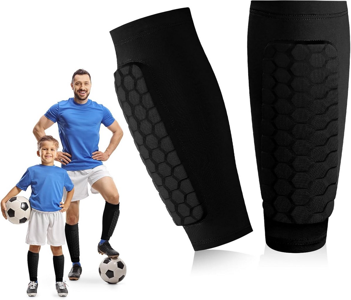 Ademendige Voetbalscheenbeschermers voor Kinderen en Volwassenen - Antislip en Comfortabel