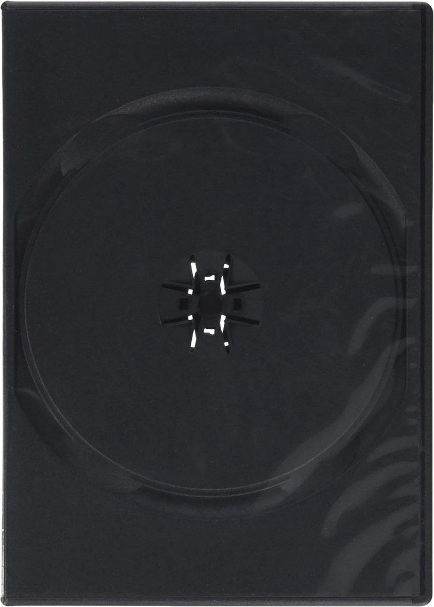 Lege DVD-hoes voor 6 discs, 22 mm, zwart - Set van 5 stuks