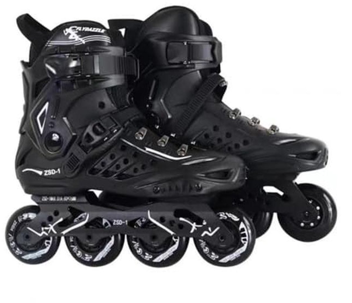 Professionele Inlineskates voor Heren en Dames - Fitness Rolschaatsen voor Beginners en Volwassenen - Zwart, Maat 45
