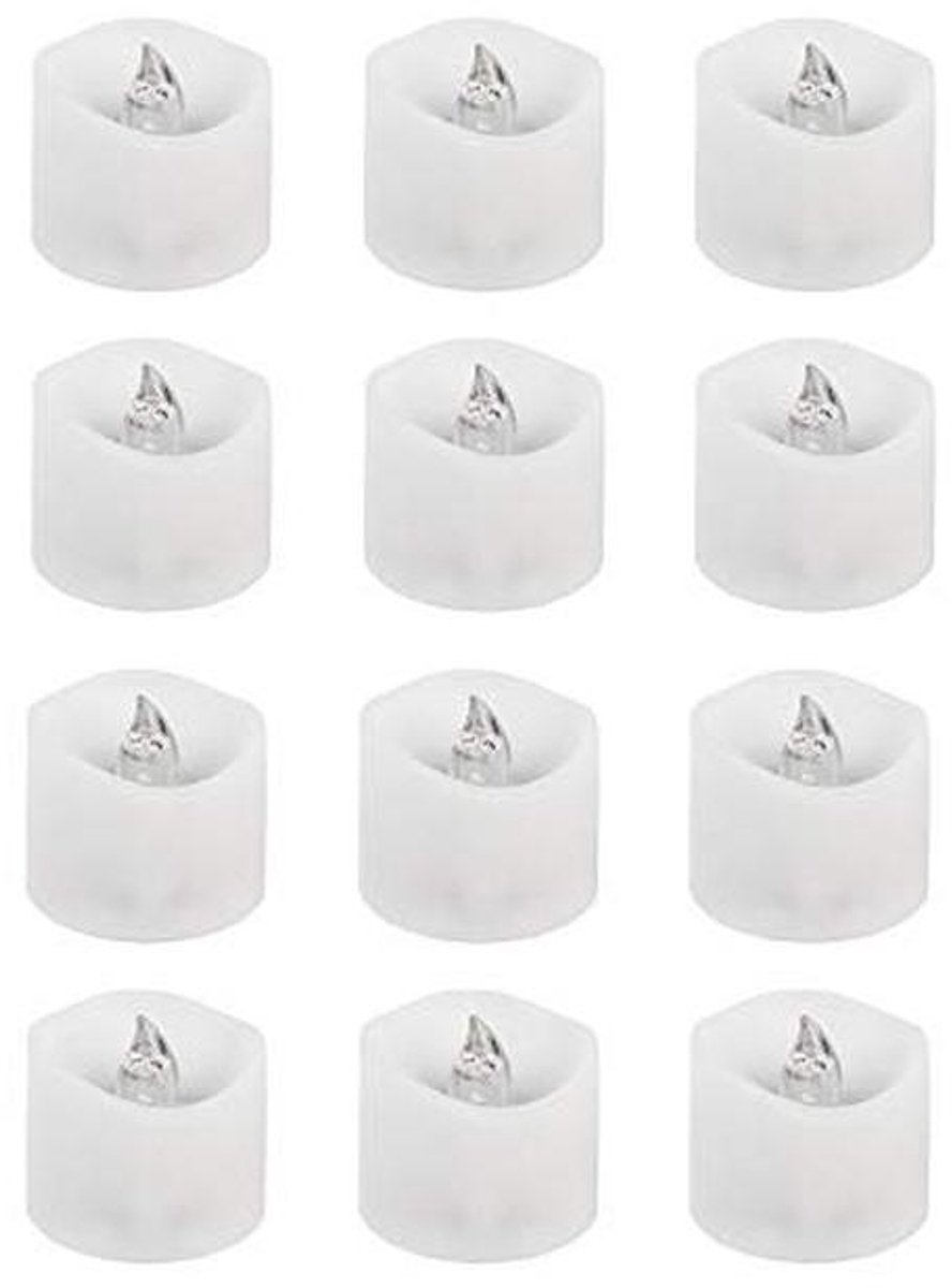 LED Theelichtjes met Timerfunctie - Warm Wit - 12 Stuks