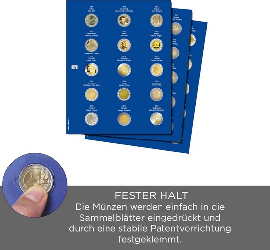 SAFE 7822-20 Feuille complémentaire Album de collection de pièces pour votre collection de pièces 2017