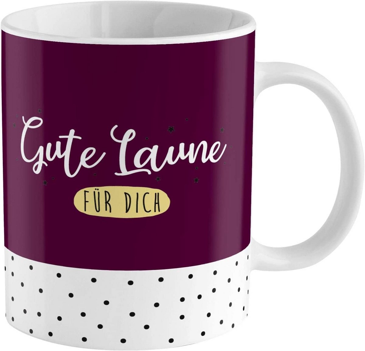 Mok met Goed Humeur - 35 cl, Porselein in Roze Geschenkdoos