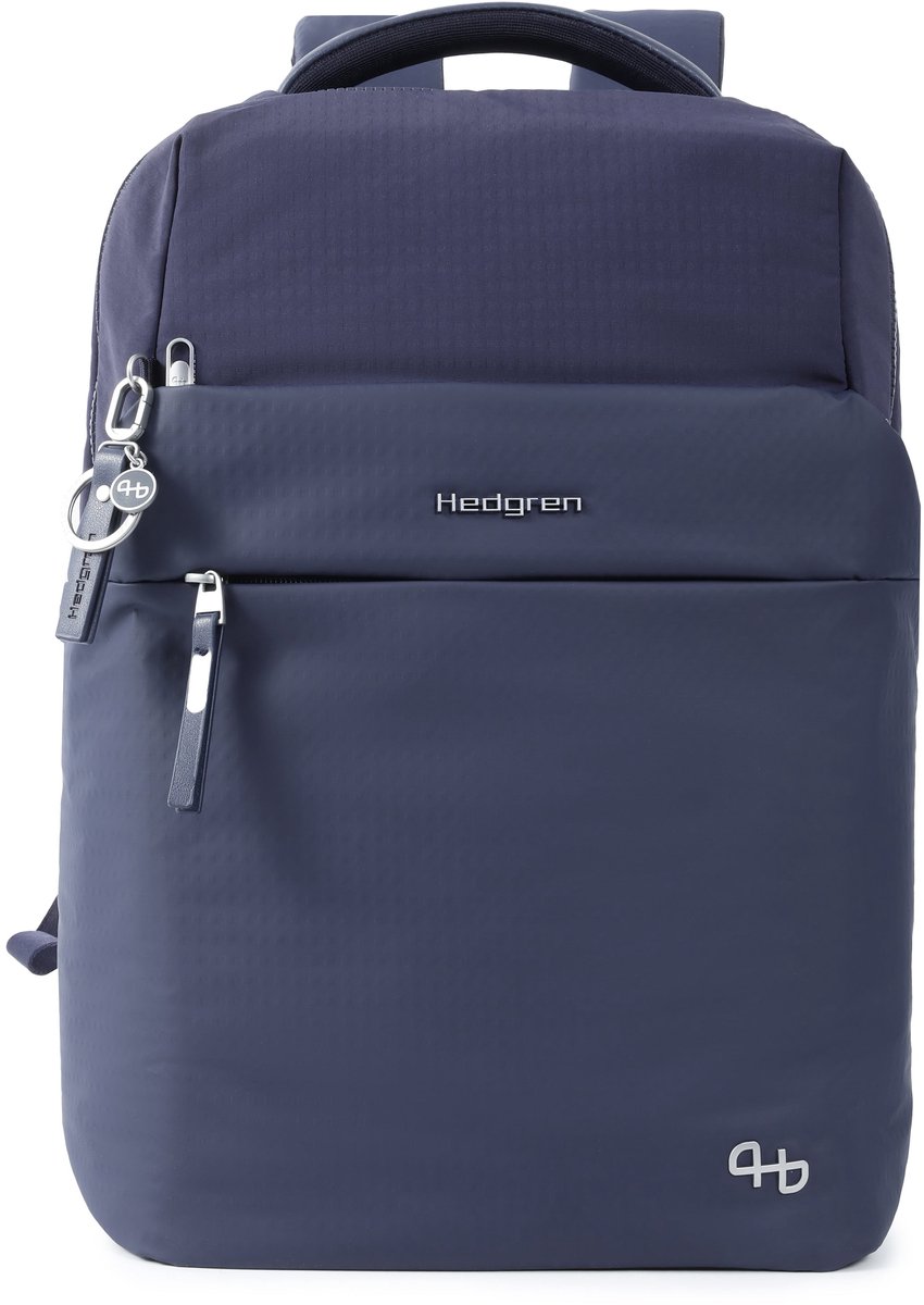 Hedgren SHIKI L rugzak 15,6 inch met RFID-bescherming – Laptoprugzak met regenhoes – Gerecycled materiaal - Peacoatl blau