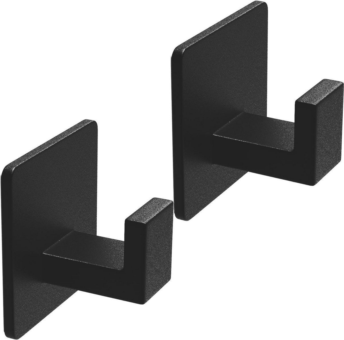 2 stuks - Handdoekhaakjes - handdoekhaken - Zelfklevend - Multifunctioneel - Wandhaken - Roestvrij staal - Voor het ophangen van jassen, hoeden, handdoeken, badjassen, kleding, deuren, kantoren, keukens, badkamers - Douchehaken - Zwart