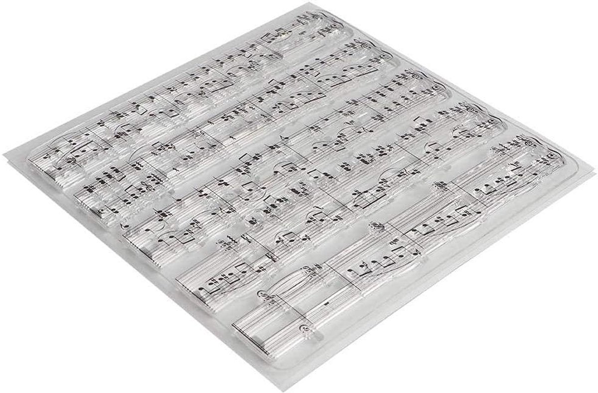Ronte - Transparante Clear Stamps voor DIY Album en Kaart Decoratie met Muziek Thema