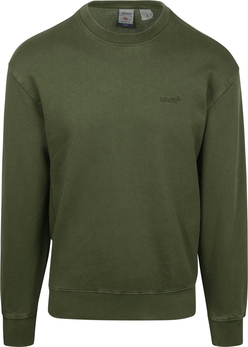 Levi’s Sweater Authentic Logo Olijfgroen – Heren Sweaters