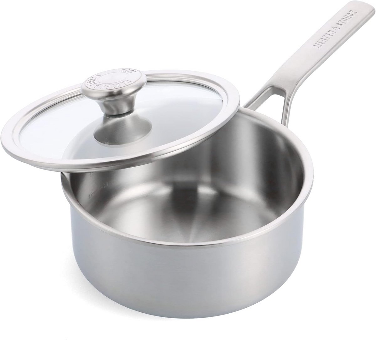 RVS Steelpan met Deksel 16cm 1.5L - Geschikt voor Inductie en Oven