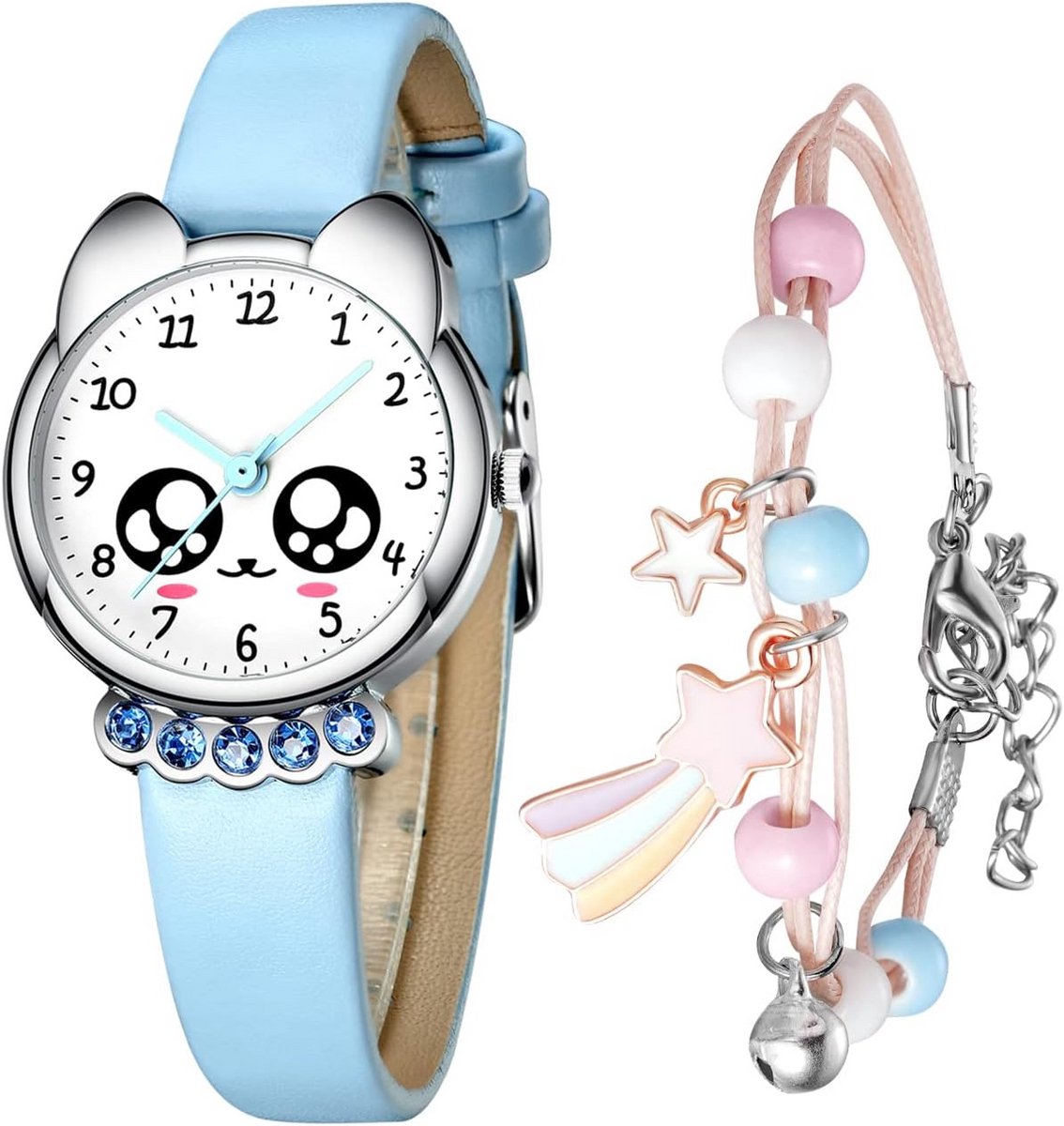 Kinderhorloge Analoog Leerhorloge voor Jongens en Meisjes - Helpt bij Tijd Leren