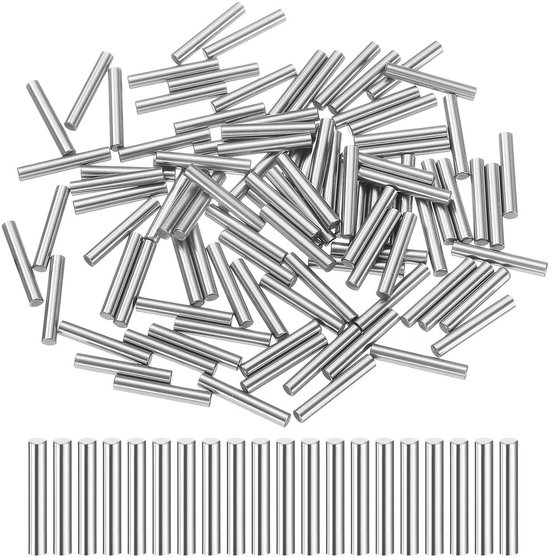 QUARKZMAN 10 Stuks Houten Stiften – 8 X 30 Mm – 316L Roestvrij Staal – Voor Planksteunen En Meubelreparatie – Zilver