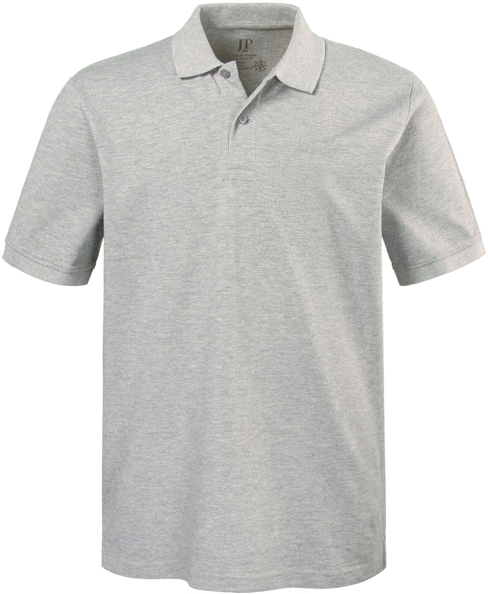 JP 1880 - Heren - Poloshirt basic halflange mouwen piqué - Grijs melange - Maat 6XL