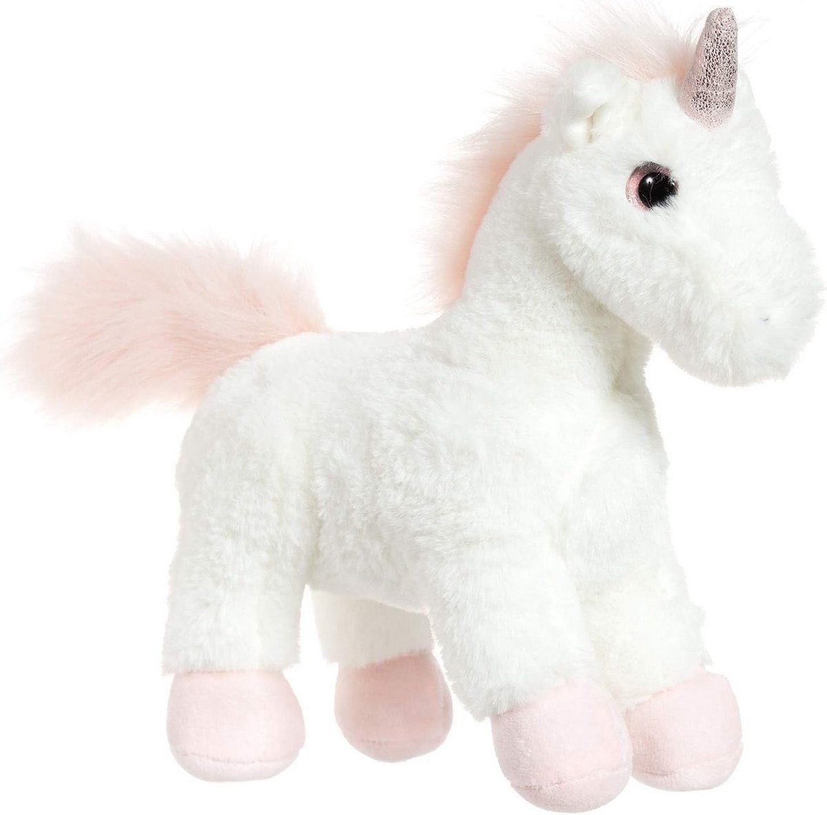 Lammetje Apricot - Pluchen unicorn 30cm wit roze zacht knuffel