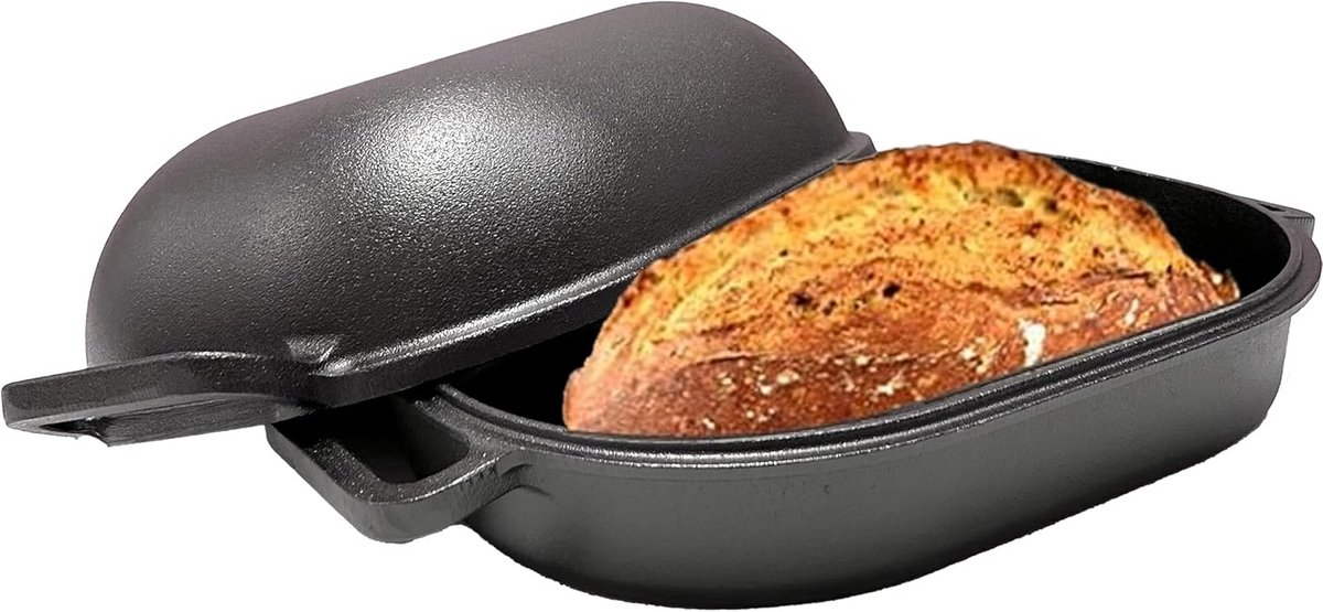 Grote Heavy Duty Voorbehandelde Gietijzeren Brood- en Cakepan