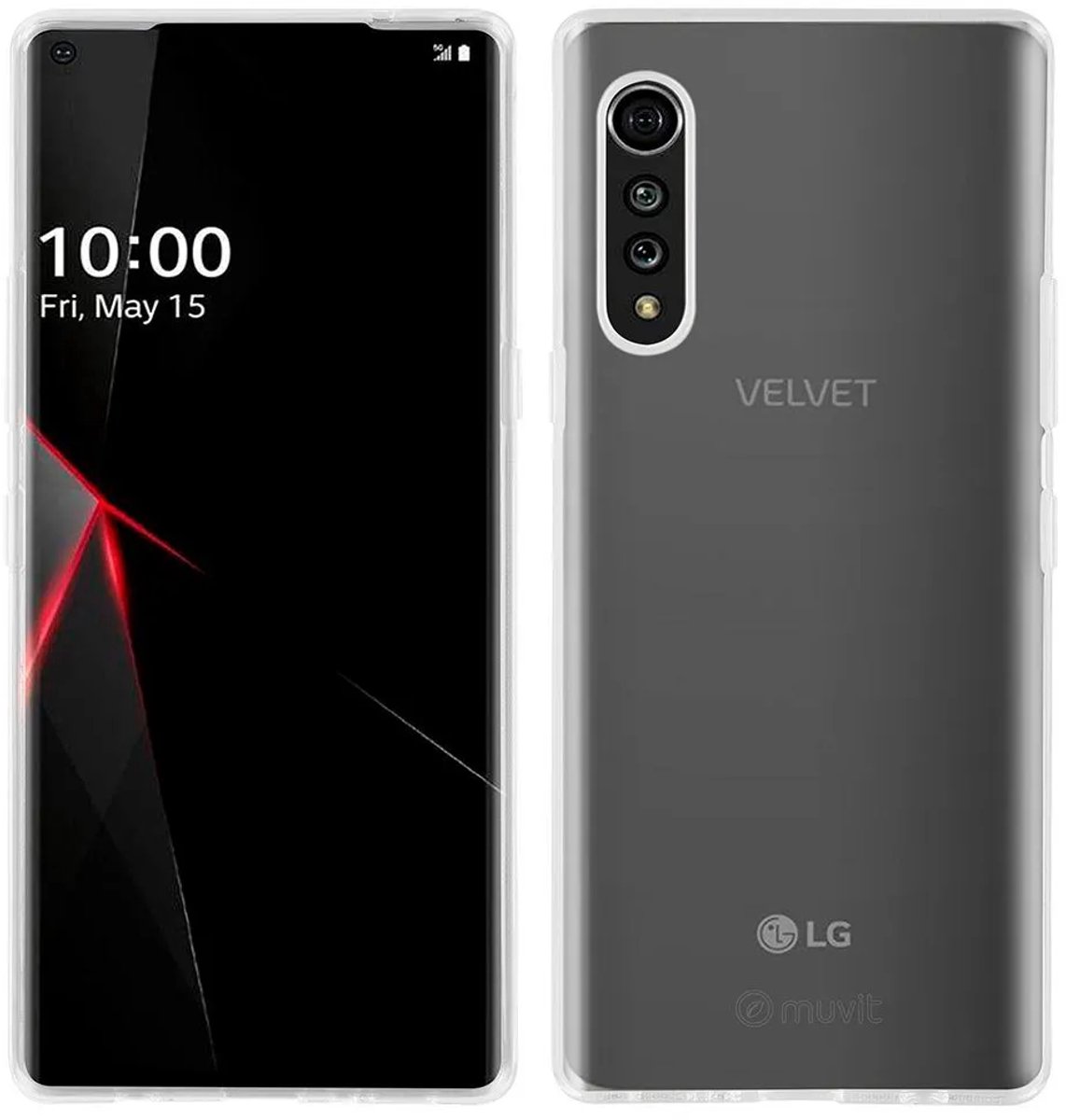 Muvit Case Lg Velvet Recycletek Silicone Telefoonhoesje Transparant