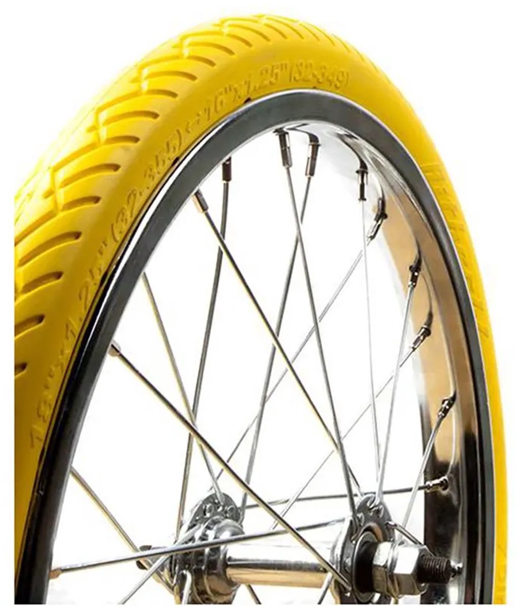 Tannus Mini Velo Regular Tubeless 16´´ X 32 Stevige Urbanband Geel 16´´ x 32