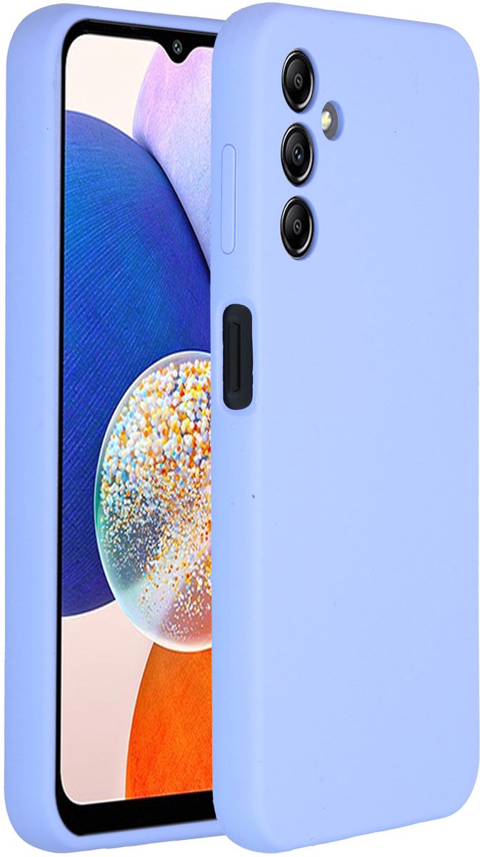 Accezz Hoesje Geschikt voor Samsung Galaxy A14 (5G) Hoesje Siliconen - Accezz Liquid Silicone Backcover - Paars