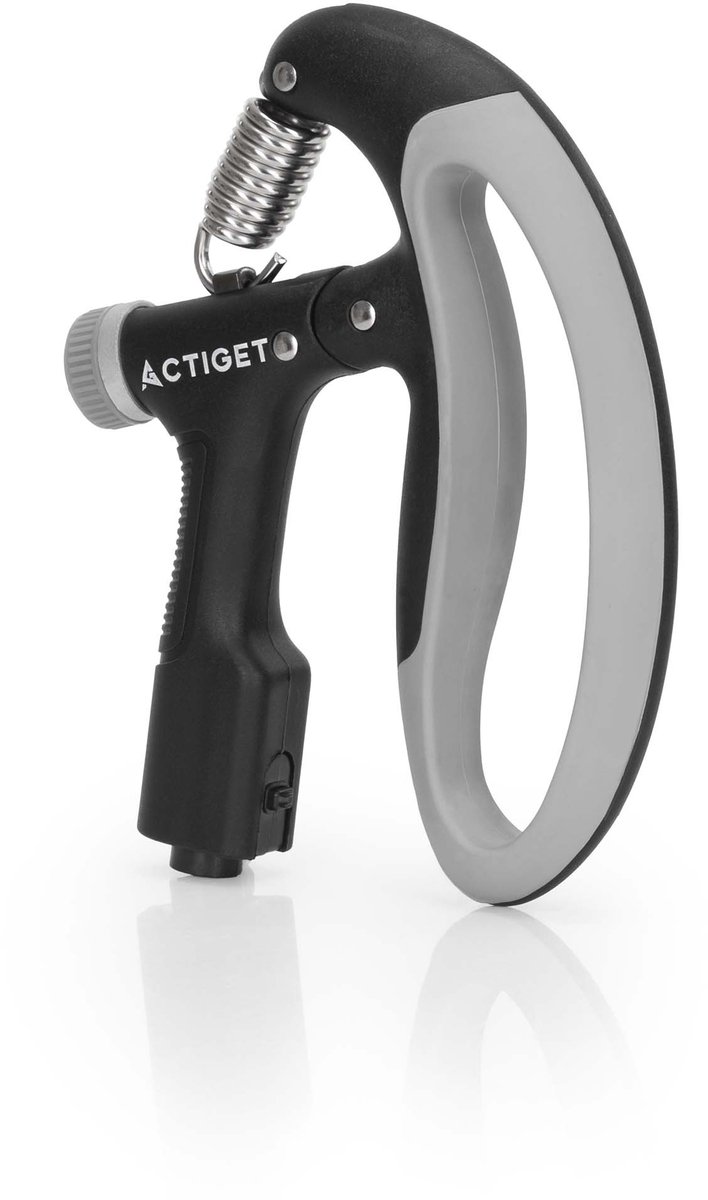 Actiget® Handtrainer | Handknijper | Zwart/Grijs | Teller | 10-100 Kg