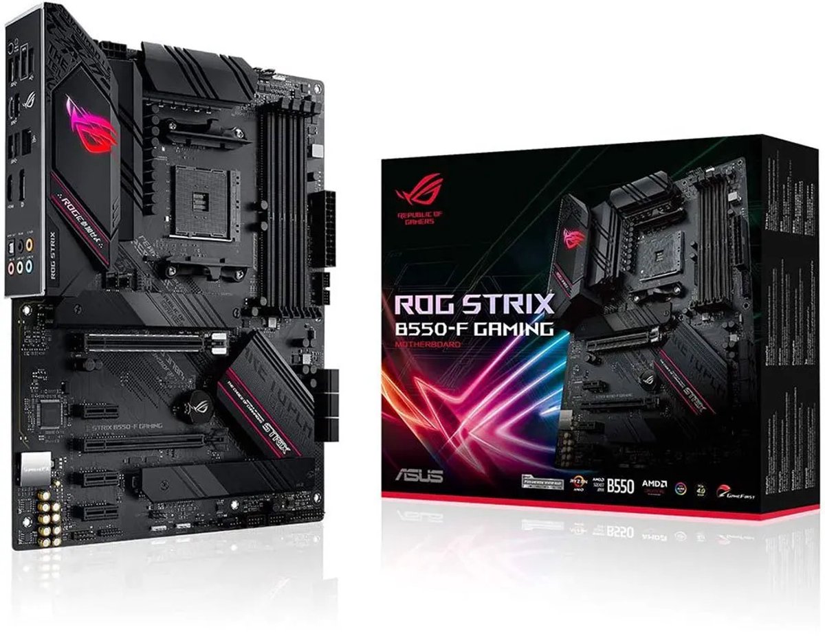 ASUS ROG STRIX B550-F GAMING - Moederbord - ATX - Socket AM4 - AMD B550 - USB-C Gen2, USB 3.2 Gen 1, USB 3.2 Gen 2 - 2.5 Gigabit LAN - interne afbeeldingen (CPU vereist) - HD Audio (8-kanaals)