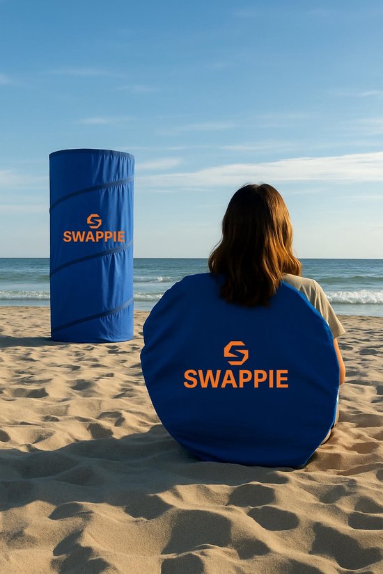 SWAPPIE - Mobiele Omkleedruimte - Pop-up Tent - 1-persoons - Blauw - Waterdicht van SWAPPIE — afbeelding 3