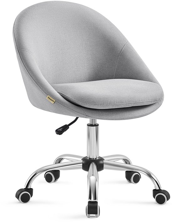 Bureaustoel Verstelbare Hoogte 360° Draaibaar Grijs - Bureaustoel, - €81,99