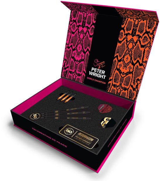Red Dragon Peter Wright 50 Years Anniversary Limited Edition 90% - Dartpijlen van Merkloos — afbeelding 3