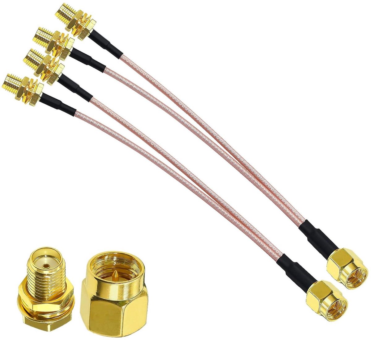 CSGoods - Splitterkabel 6 inch - SMA Male naar Dual SMA Female Coax - 4G LTE Thuistelefoon Router Gateway Modem Adapter