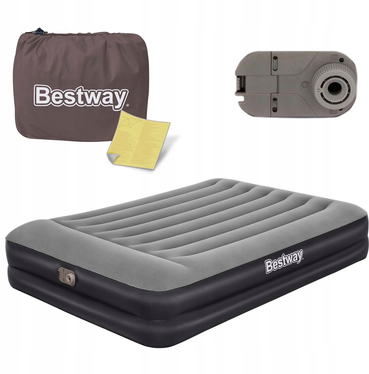 Bestway Luchtbed Dubbel 203x152x46cm met Ingebouwde Pomp