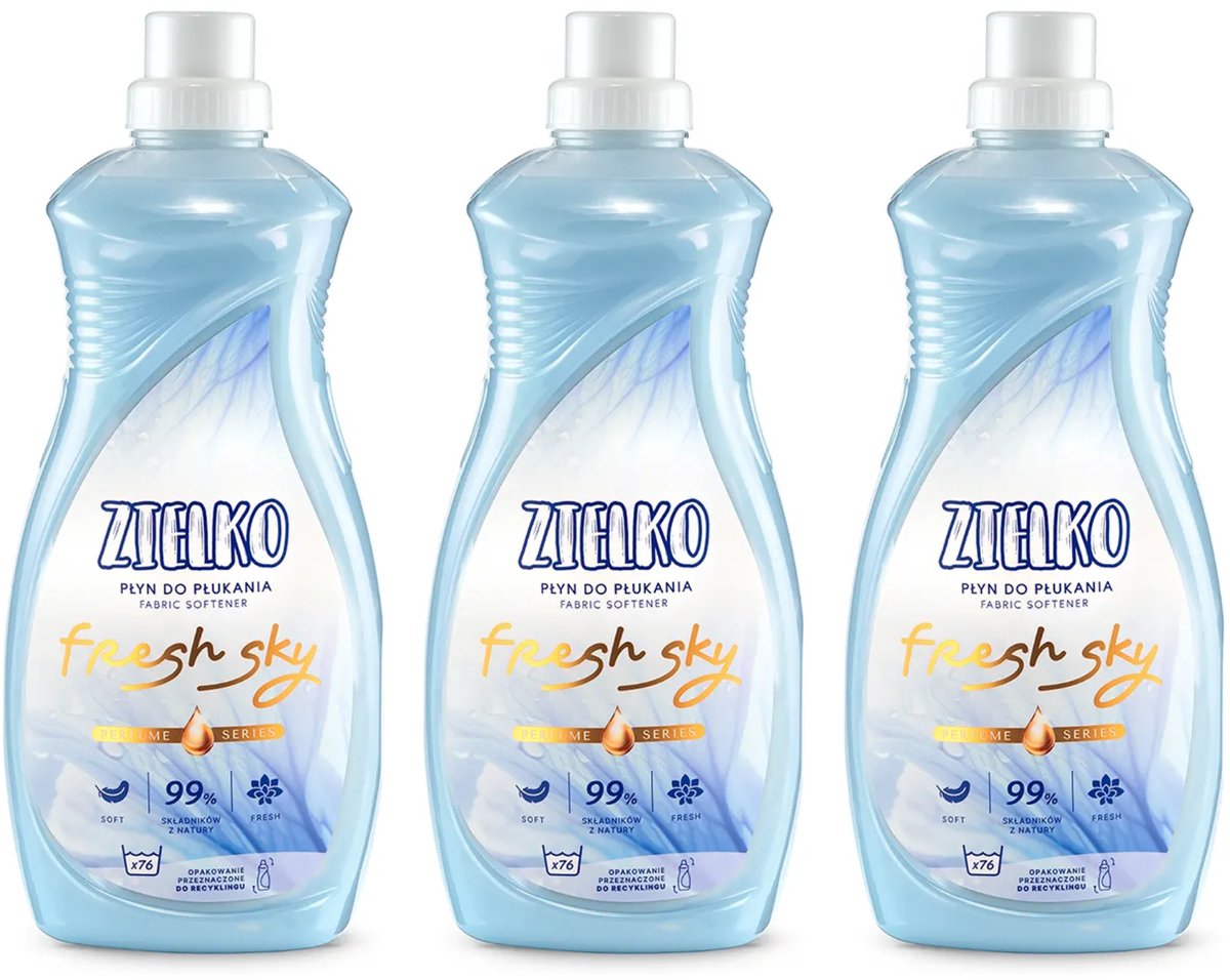 ZIELKO – Wasverzachter Fresh Sky – 3 × 1,52 L (228 wasbeurten)