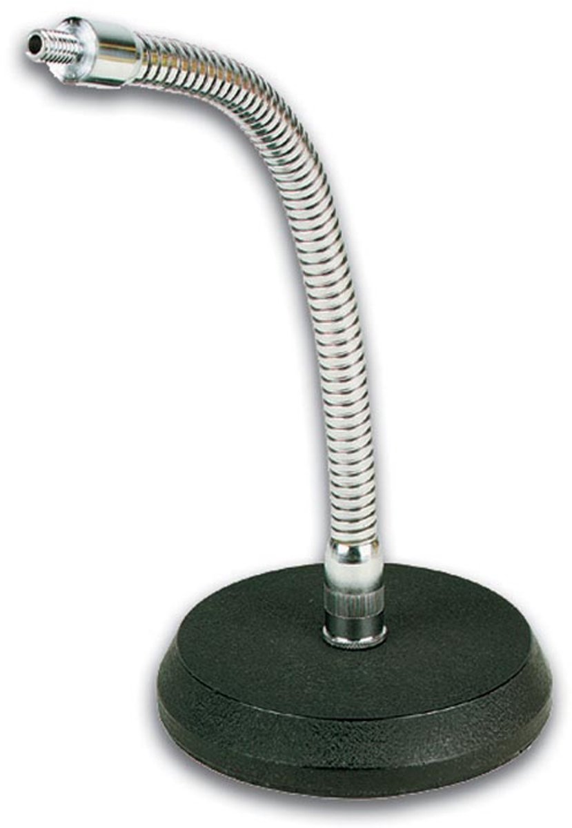 Hq-power Microfoon-tafelstatief, Met Zwanenhals En Chroomafwerking
