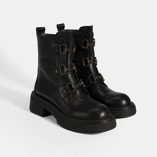 DESA Bottes Cuir Noir Femme Astuce de chaussure: rond Taille: 38 EU
