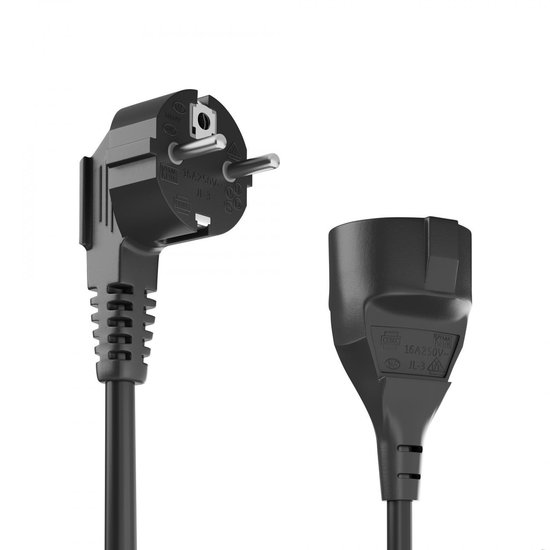 Allteq - Câble d'extension - Noir - 1 mètre