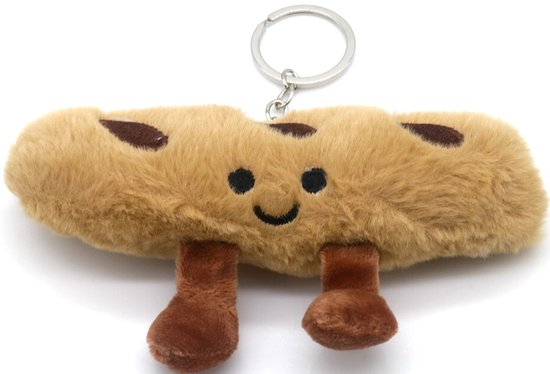 Porte-clés croissant en peluche - 14 cm - joli cadeau