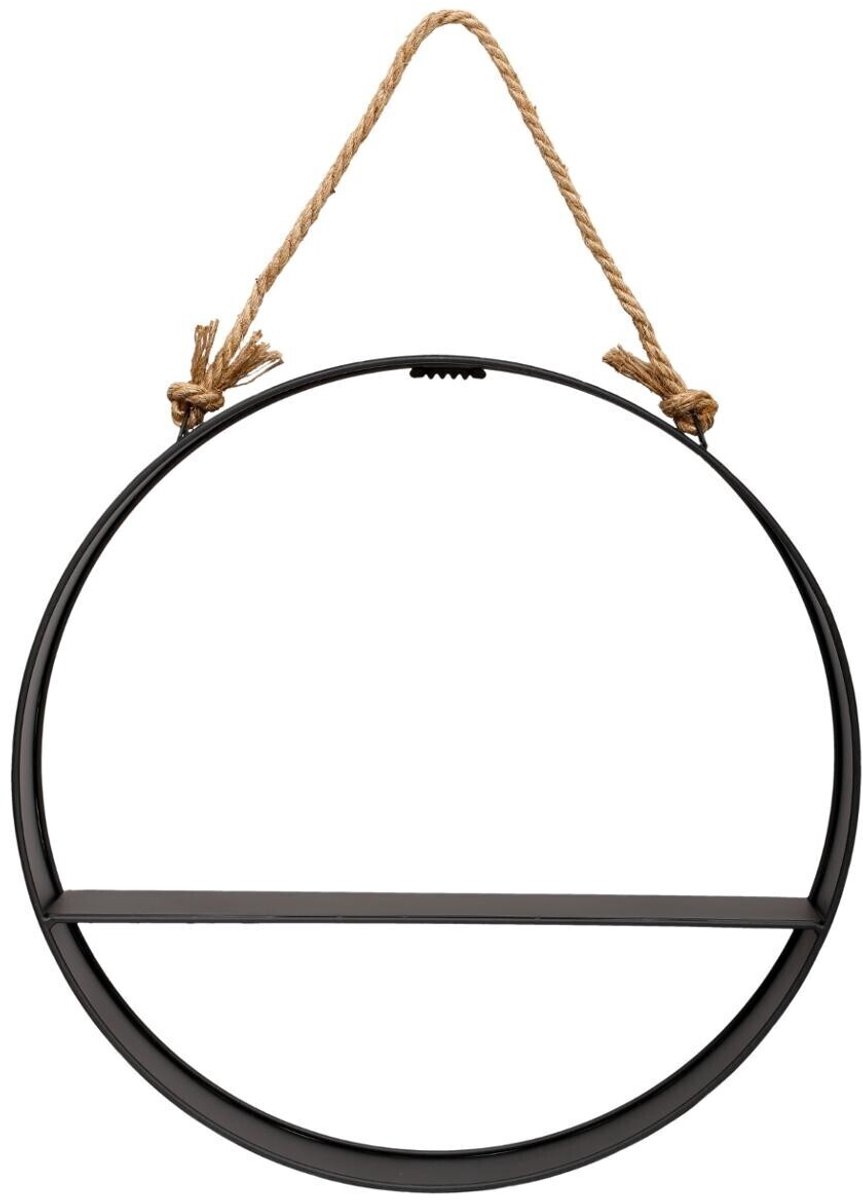 Metalen wandplank - 54,5 x 10 cm - Zwart