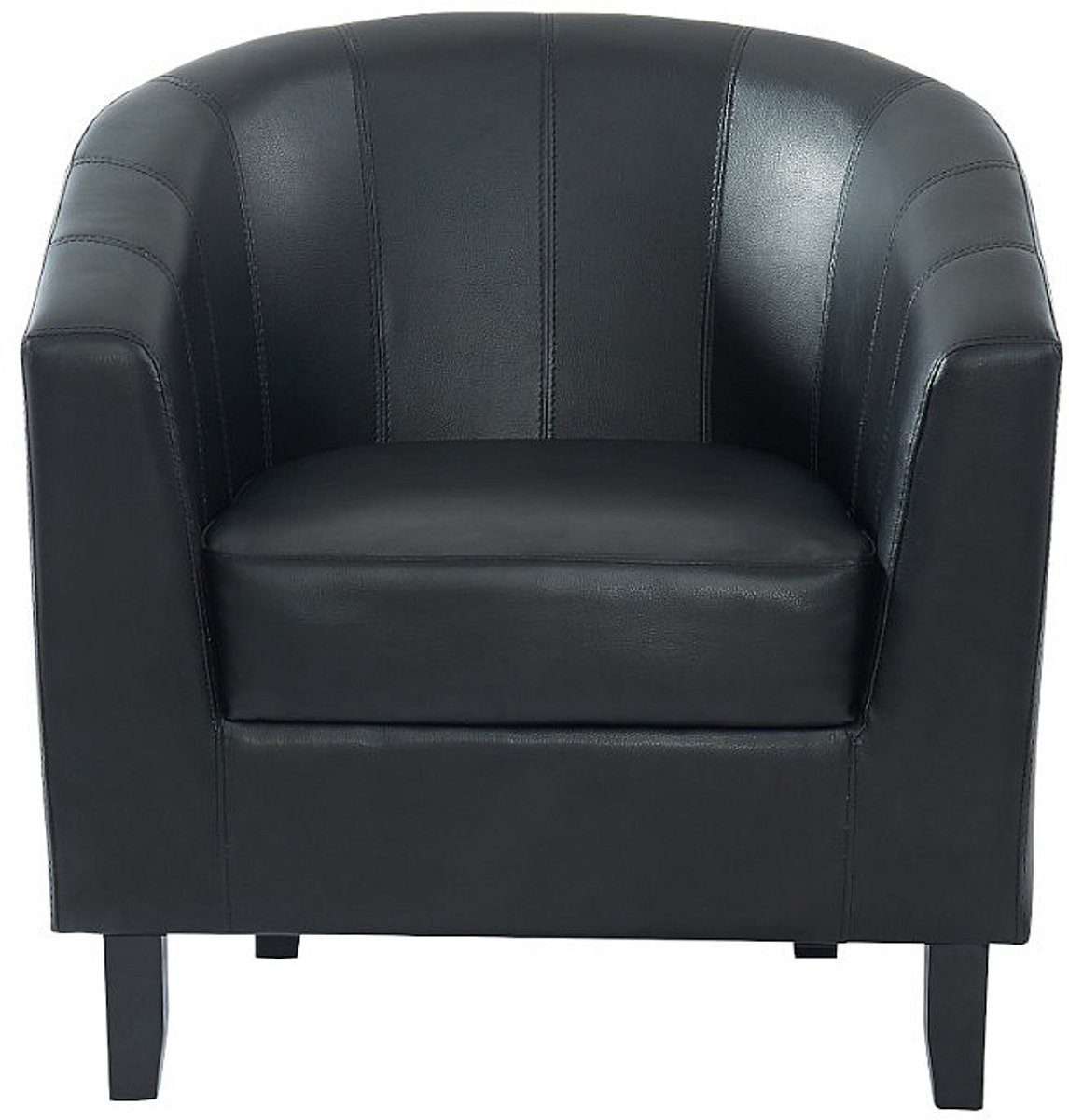 Vente-unique Fauteuil van kunstleer CRISTOBAL - Zwart