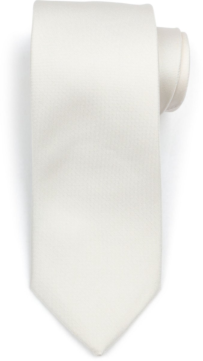 Suitable zijden stropdas Off White - Effen - Heren das