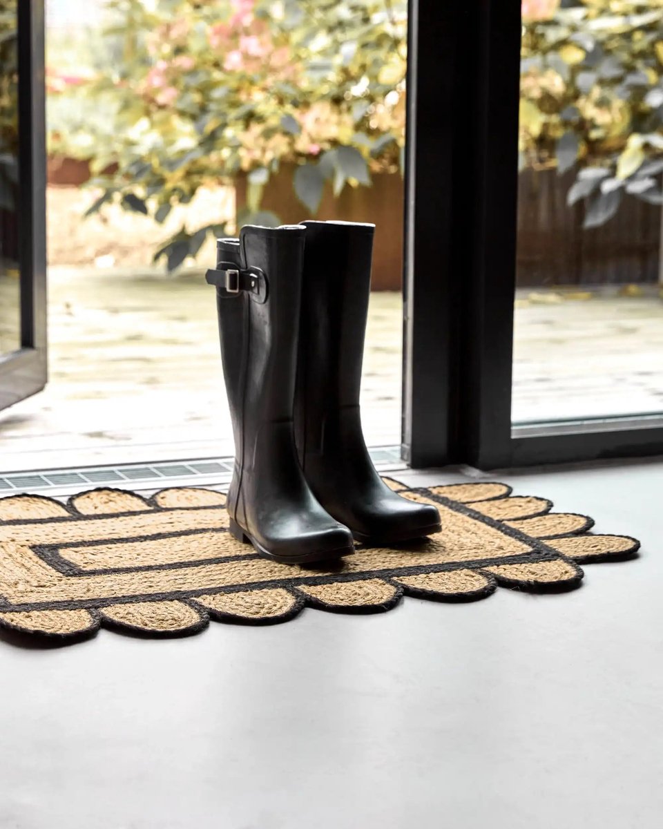 Deurmat Denta Zwart naturel 60x90 cm