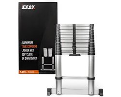 Imtex Telescopische Ladder - Met Stabilisatievoet - Telescoopladder 5m - Met Optilgrip - Softclose