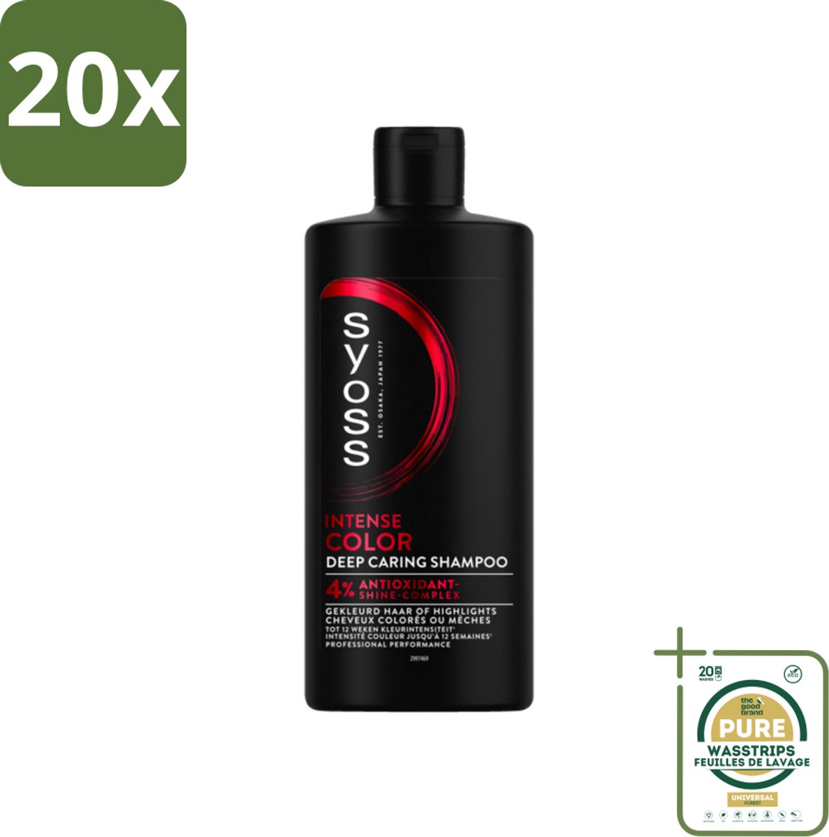 20 x SYOSS - Color 440 ml - Shampoo - Langdurige Styling - 440ml - Grootverpakking - Gekleurd Haar - Haarkleur Behoud - Kleurintensiteit - Antioxidant Shampoo - Haarkleur Bescherming