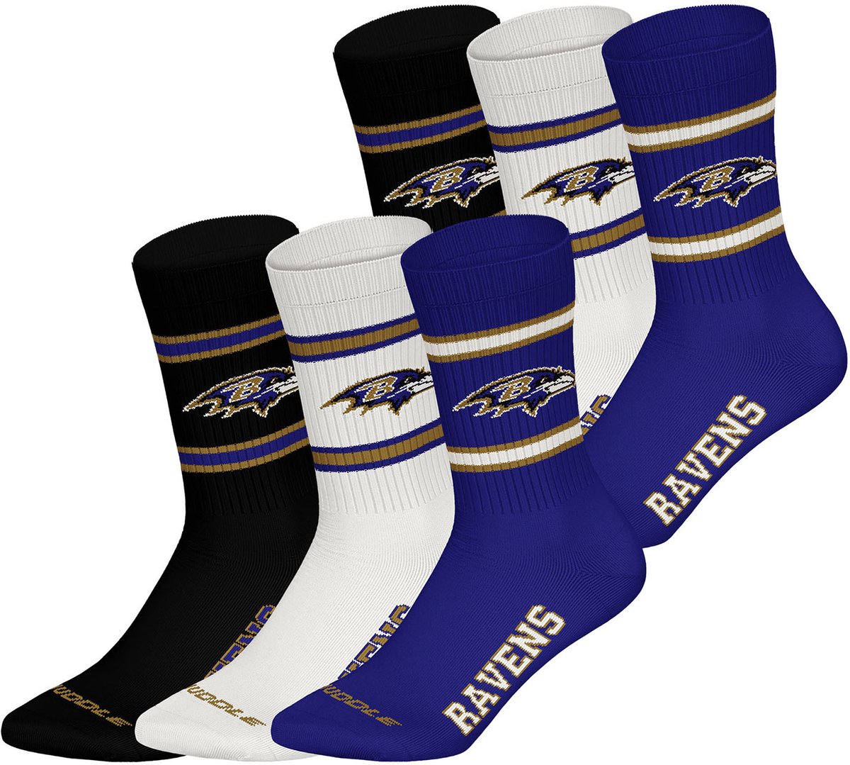 Huddle Freizeitsocken Baltimore Ravens Crew