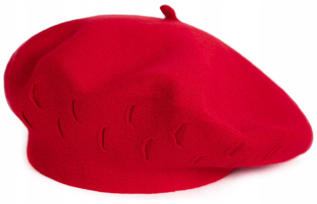 Zachte Dames Baret Milla - Klassiek, Elegant, Warm Rood